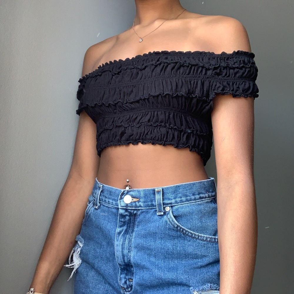 Cropped Off Shoulder Top